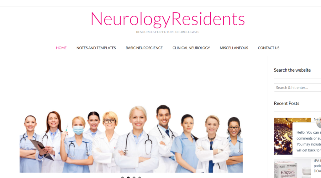 Neurology Residents website